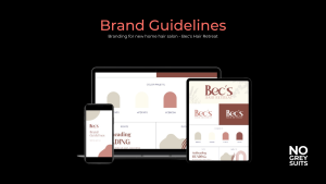 Brand Guidelines Created by No Grey Suits for Bec's Hair Retreat